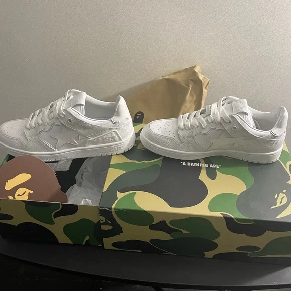 Bape | Shoes | Bape Skt8 White Size 8 Triple White | Poshmark display picture 1